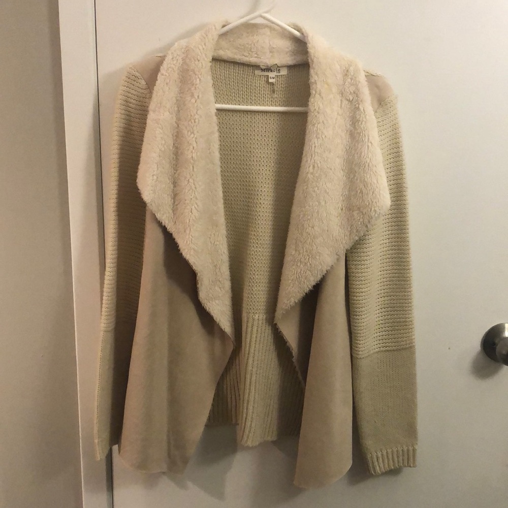 Miracle USA small/medium cream cardigan